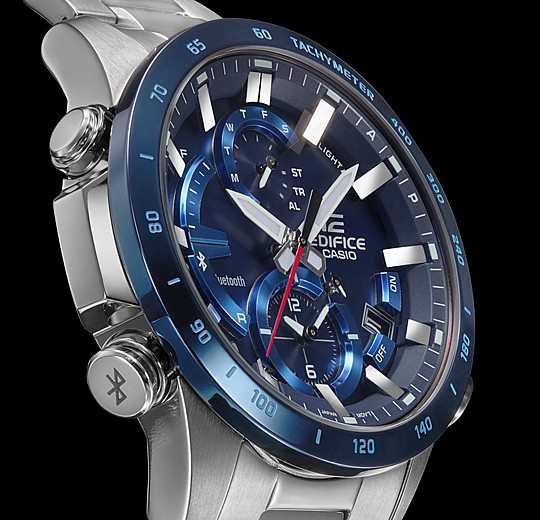 カシオ/エディフィス【CASIO/EDIFICE】メンズ モバイルリンク ソーラー腕時計 クロノグラフ 海外モデル EQB-900DB-2A