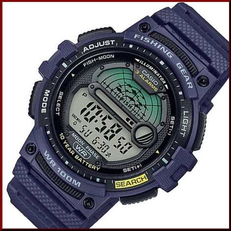 Casio カシオ Fishing Gear フィッシングギア メンズ腕時計 ネイビー 海外モデル Ws 10h 2a 送料無料 の通販はau Pay マーケット Bright