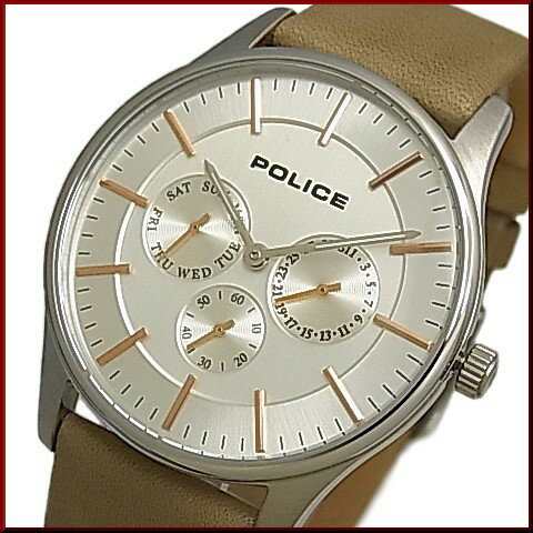 POLICE/ポリス】コーテシー メンズ腕時計 マルチカレンダー シルバー