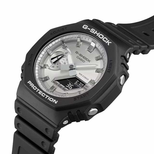 CASIO/G-SHOCK【カシオ/Gショック】アナデジモデル メンズ腕時計 ブラック/シルバー GA-2100SB-1AJF  カーボンコアガード構造(国内正規品)