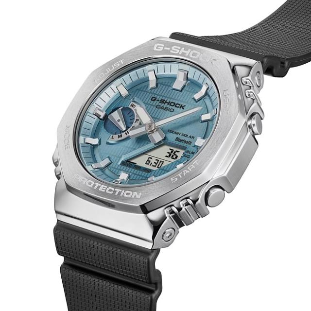 CASIO/G-SHOCK【カシオ/Gショック】メンズ腕時計 タフソーラー モバイルリンク メタルケースモデル アナデジ ライトブルー(国内正規品)GBM-2100A-1A2JF_2