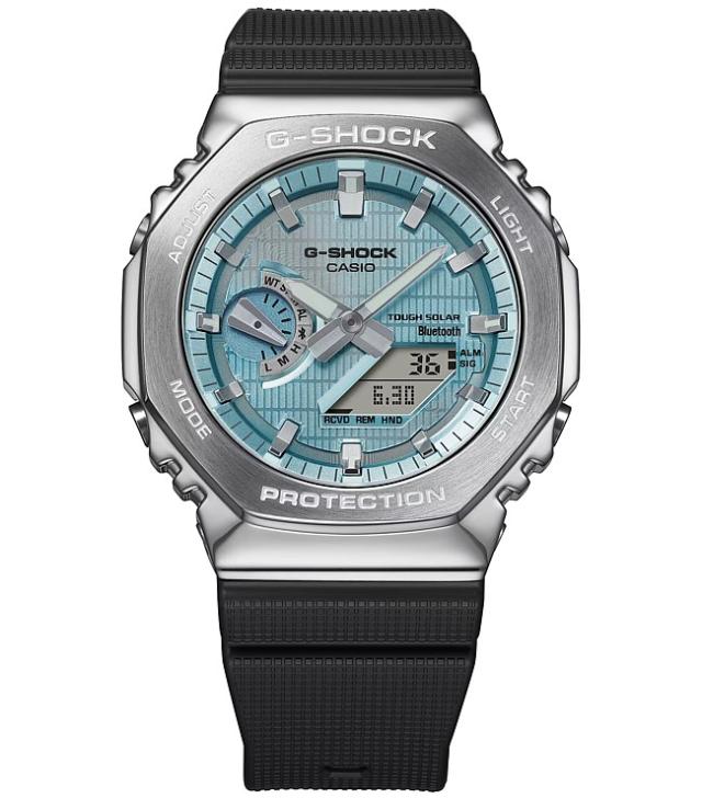 CASIO/G-SHOCK【カシオ/Gショック】メンズ腕時計 タフソーラー モバイルリンク メタルケースモデル アナデジ ライトブルー(国内正規品)GBM-2100A-1A2JF_6
