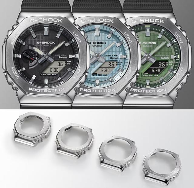 CASIO/G-SHOCK【カシオ/Gショック】メンズ腕時計 タフソーラー モバイルリンク メタルケースモデル アナデジ ライトブルー(国内正規品)GBM-2100A-1A2JF_7