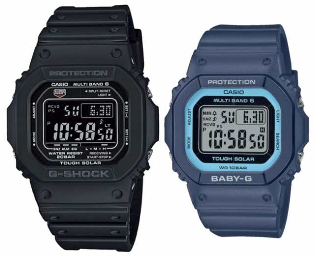 カシオ/G-SHOCK【CASIO/BABY-G】ペアウォッチ ソーラー電波腕時計 ブラック/ネイビー【国内正規品】GW-M5610U-1BJF/BGD-5650-2JFの通販はau  PAY マーケット - BRIGHT | au PAY マーケット－通販サイト