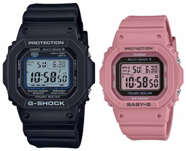 カシオ G-SHOCKペアウォッチ ソーラー電波腕時計 ブラック ピンクGW