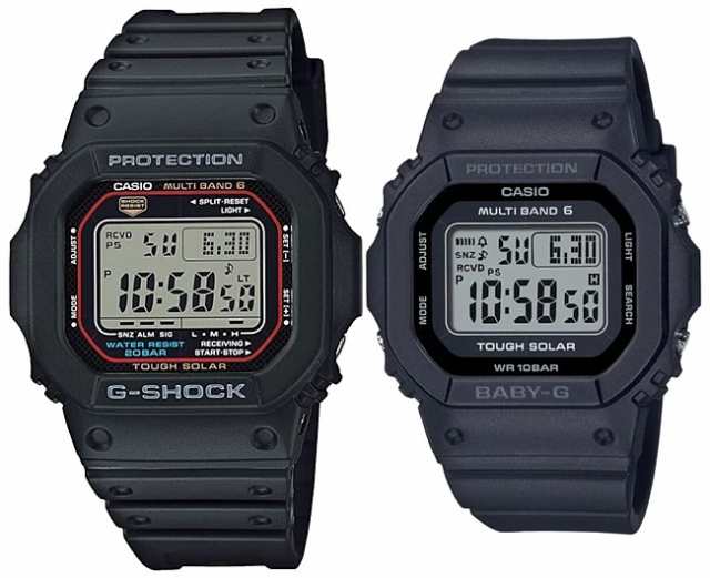 カシオ/G-SHOCK【CASIO/BABY-G】ペアウォッチ ソーラー電波腕時計 ...