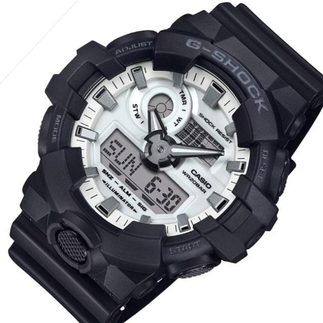 CASIO/G-SHOCK【カシオ/Gショック】アナデジモデル メンズ腕時計 GA-700WD-1AJF Black and brilliant white(国内正規品)