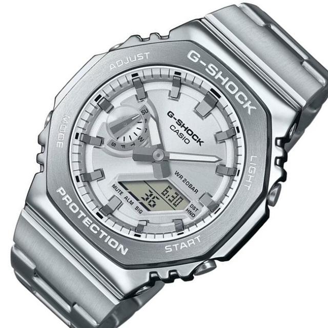 CASIO/G-SHOCK【カシオ/Gショック】メンズ腕時計 メタルベルト アナデジモデル シルバー(海外モデル)GM-2110D-7A