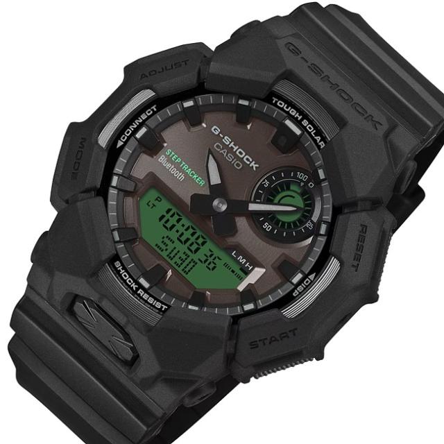 カシオ/G-SHOCK【CASIO/Gショック】スマートフォンリンク ソーラー腕時計 アナデジモデル メンズ ブラック/グリーン GA-B010BEG-1AJF【国内正規品】
