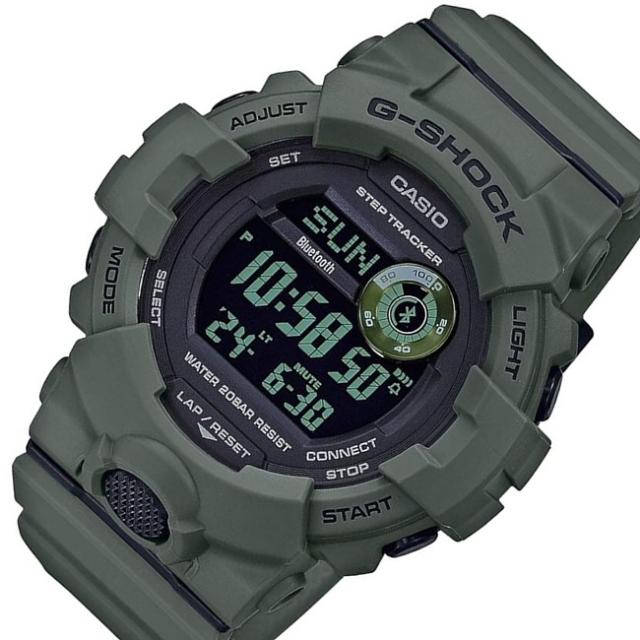 CASIO/G-SHOCK【カシオ/Gショック】ジースクワット スマホリンク デジタルモデル メンズ腕時計 グリーン GBD-800UC-3 海外モデル