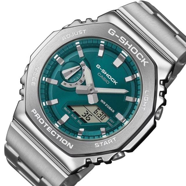 CASIO/G-SHOCK【カシオ/Gショック】メンズ腕時計 メタルベルト アナデジモデル グリーン(海外モデル)GM-2110D-3A1