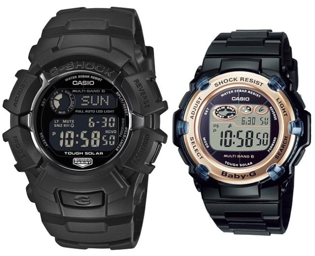 カシオ/G-SHOCK【CASIO/BABY-G】ペアウォッチ ソーラー電波腕時計 ブラック【国内正規品】GW-2310UFB-1JF/BGR-3003U-1JF