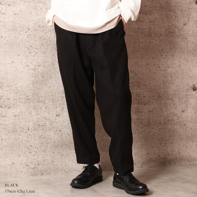 ウーリーテック ワイドパンツ メンズ 冬用 暖かい パンツ シェフパンツ テーパード ワイドパンツ ウール メルトン 大きい ゆったり ビッの通販はau Pay マーケット Valletta バレッタ