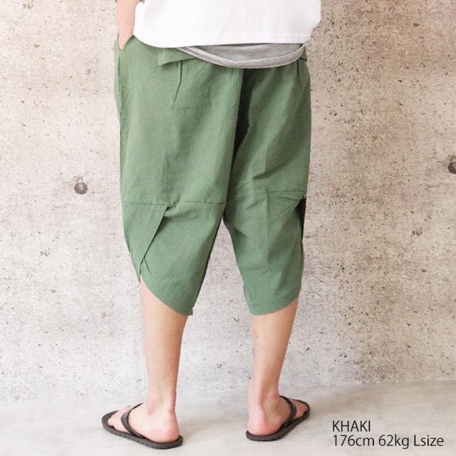 綿麻 ワイド クロップドパンツ メンズ 麻混 ７分丈パンツ ショートパンツ ハーフパンツ 短パン ワイドパンツ ショーツ イージーパンツ リの通販はau Pay マーケット Valletta バレッタ