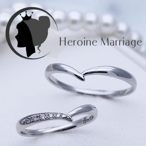 結婚指輪 プラチナ ペア ヒロインマリッジ セミオーダーメイド HM006R-KS* 1号〜30号 ステンレス マリッジリング 刻印無料 偶数号 ハーフのサムネイル
