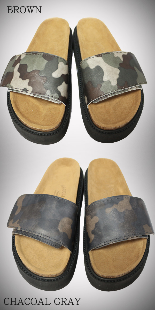 PADRONE パドローネ VELCRO SHOWER SANDALS サンダル (CAMOUFLAGE