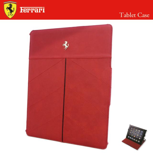 Ferrari iPad専用スタンドにもなる本革ケース フェラーリ公式ライセンス品◆ipad 専用 ブック 型 本革 ケース アイパッドの通販は 13,410円