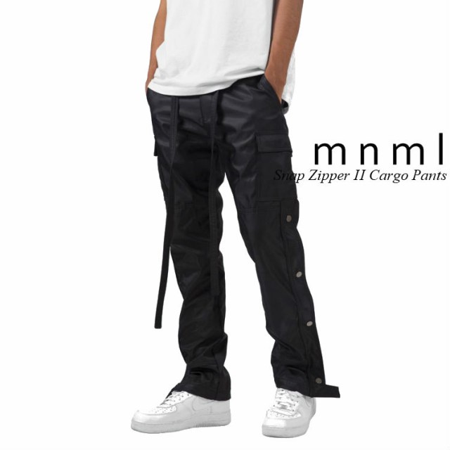 mnml(ミニマル) SNAP ZIPPER CARGO PANTS Olive 裾ZIP black カーゴパンツ ボトムス パンツ ブランド B系  ヒップホップ ミリタリー｜au PAY マーケット