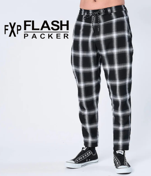 FLASH PACKER フラッシュパッカー XNP-UK2 オンブレチェック イージーパンツ メンズ ボトムス カジュアル 春夏 テーパード