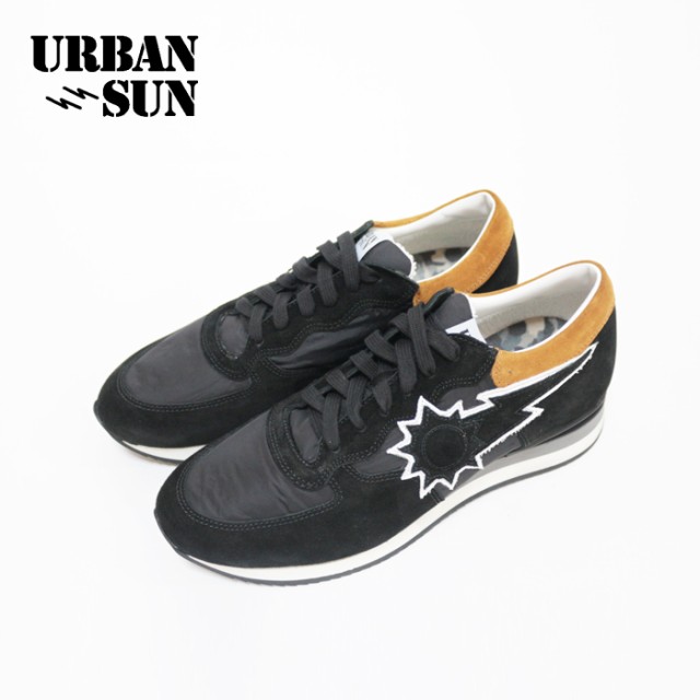 urban sun【アーバンサン】 alain105 ブラック×ブラウン スニーカー 靴