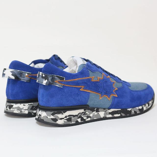 URBAN SUN アーバンサン スニーカー メンズ andre121 BLUE ブルー ローカット スニーカー イタリア_3