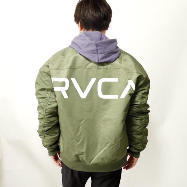 RVCA（ルーカ）BACK RVCA MA-1 ジャケット リバーシブル バックロゴ カジュアル ミリタリー ストリート カーキ モス アウター 秋冬 ギフト_3