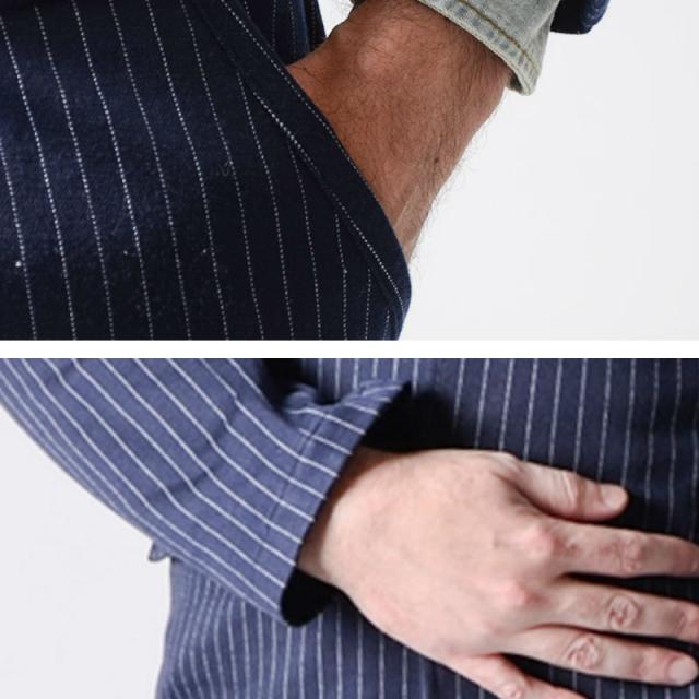 slowGan スローガン ストライプセットアップ ジャケット＆パンツセット