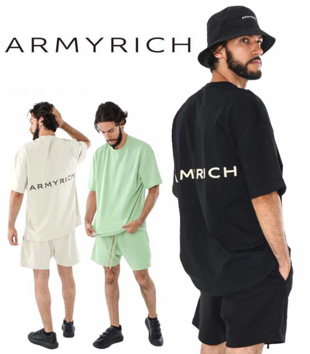 ARMYRICH アーミーリッチ セットアップ メンズ 上下セット カジュアル 男性 スポーツ Tシャツ ハーフパンツ オーバーサイズ ルーズ ルー