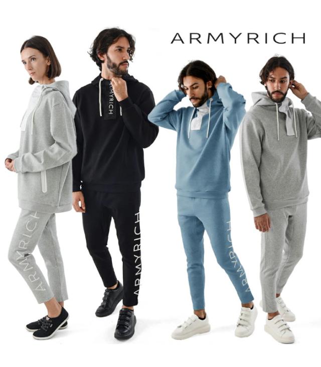 ARMYRICH アーミーリッチ セットアップ メンズ 上下セット 鹿の子 ジャージ 男性 スポーツ カジュアル ルームウェア トレーニング