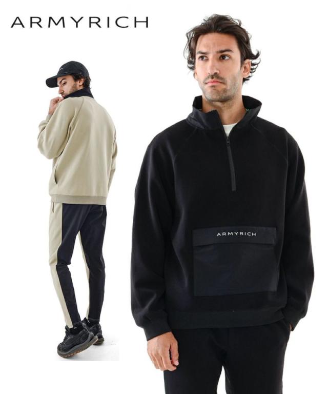 ARMYRICH アーミーリッチ ボンディングハーフジップセットアップ メンズコーデ メンズファッション イケオジ おしゃれ