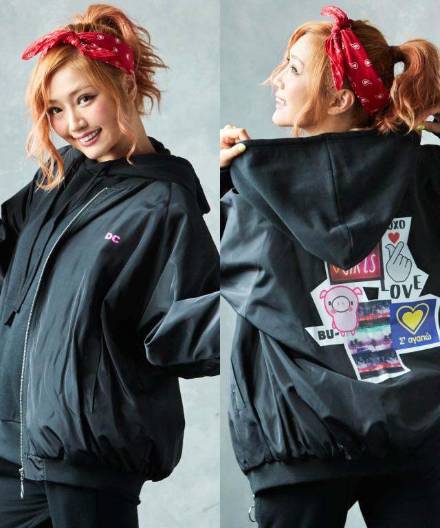 ドレスキャンプ DRESS CAMP コラージュデザインボンバージャケット MA 