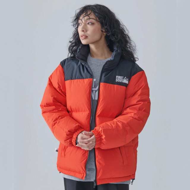 FIRST DOWN ファーストダウン バブルダウンジャケット リバーシブル BUBBLE DOWN JACKET アウター 防寒 冬 ユニセックス  カジュアル スポ｜au PAY マーケット