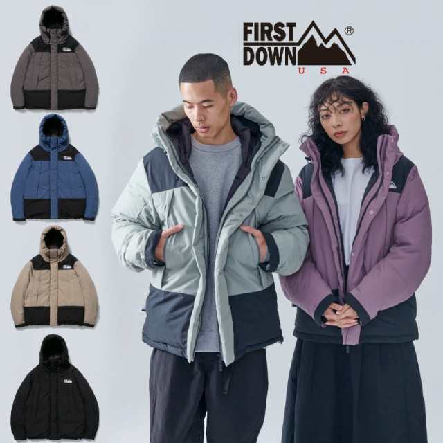 【新品】FIRST DOWN /WRAP DOWN PARKAスナップ釦で開閉も容易