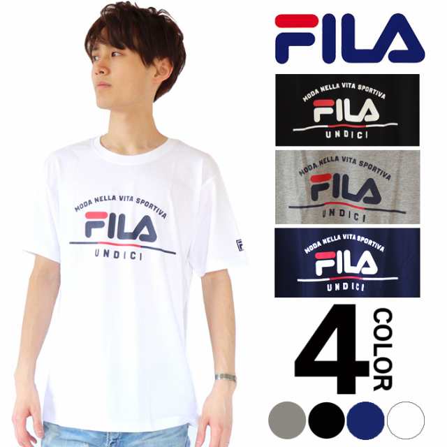 送料無料 FILA フィラ Tシャツ メンズ 半袖 夏 Men's デザインプリント