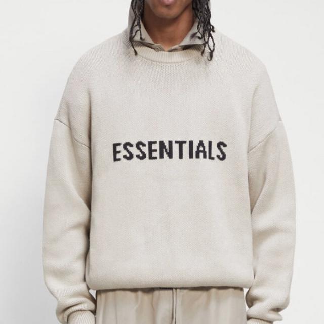 エフオージーエッセンシャルズ FOG ESSENTIALS FRONT LOGO CREW KNIT ニット メンズ トップス セーター エッセンシャルズ パクサン 長袖 クルーネック ユニセックス_1