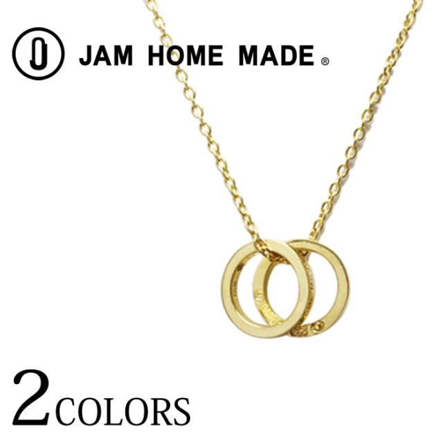 【送料無料】【JAM HOME MADE(ジャムホームメイド)】 平打ちダブルダイヤモンドネックレス [j-nc074] ゴールド シルバー 金 銀