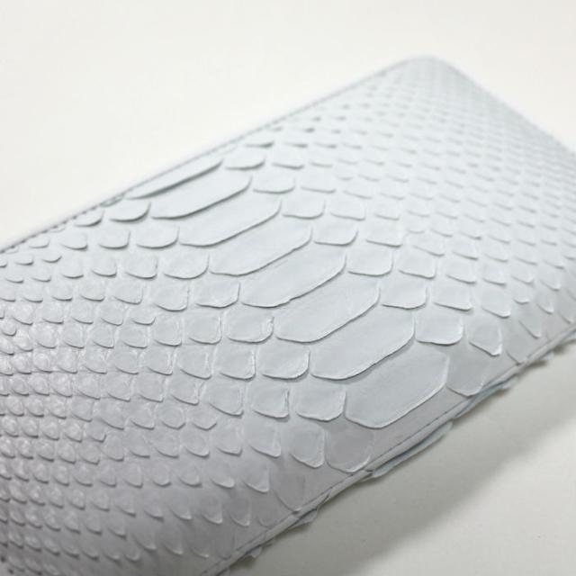 JAM  MADE ジャムホームメイド パイソンジップロングウォレット -WHITE- 長財布 メンズ レディース ユニセックス 蛇革 牛革 財布