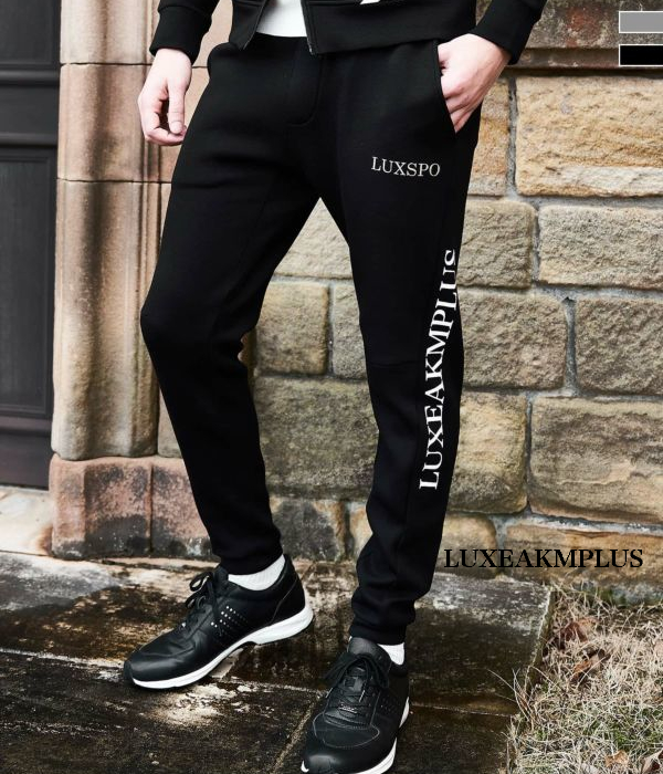 LUXEAKMPLUS リュクスエイケイエムプラス ロゴスウェットジョガーパンツ スポーツ カジュアル ゴルフ ジャージ GOLF おしゃれ