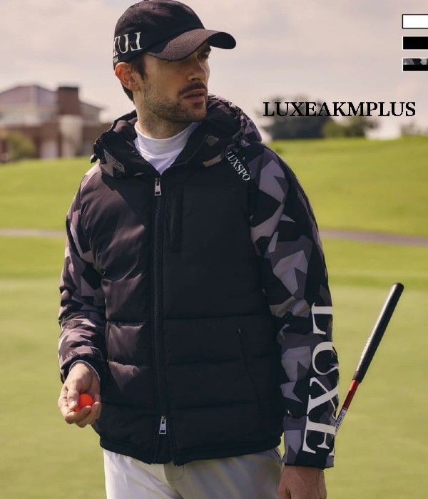 SALE セール LUXEAKMPLUS リュクスエイケイエムプラス スカンジナビアカモジャケット ゴルフ GOLF スポーツ カジュアル 防寒 迷彩 カモフラ