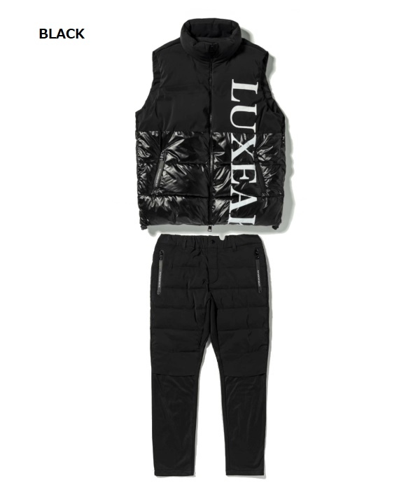 LUXEAKMPLUS リュクスエイケイエムプラス カモ柄中綿ベスト&中綿パンツ