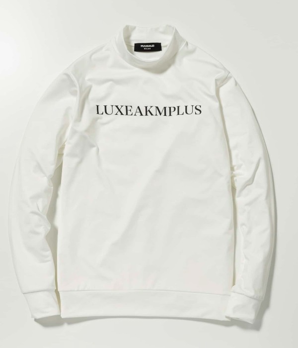 ✨新品未使用❇️LUXEAKMPLUS❇️ヘムロゴモックネック長袖Tシャツ ☆WH☆ LUXE AKM PLUS LUXEAKMPLUS リュクスエイケイエムプラス