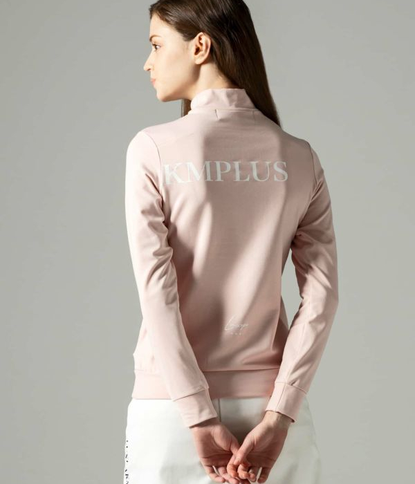 LUXEAKMPLUS リュクスエイケイエムプラス 光沢ロゴモックネックTシャツ 長袖 ゴルフ レディース 女性 GOLF スポーツ おしゃれ LUXEAKMPLUS リュクスエイケイエムプラス 光沢ロゴモックネックT