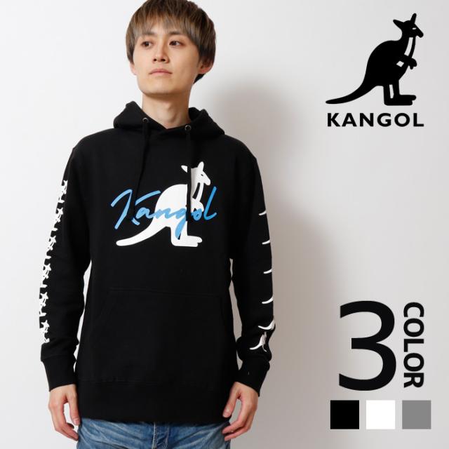 KANGOL カンゴール プリントプルオーバーパーカー メンズ レディース 男女兼用 長袖 スエット スウェット カジュアル ストリート ブランド