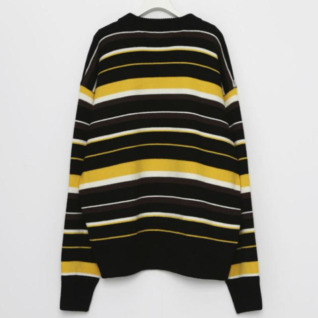 LEGENDA レジェンダ Half Zip COLOR Sweater ニット セーター ボーダー メンズ レディース カジュアル ストリート オーバー スト系 ストリート ブランド