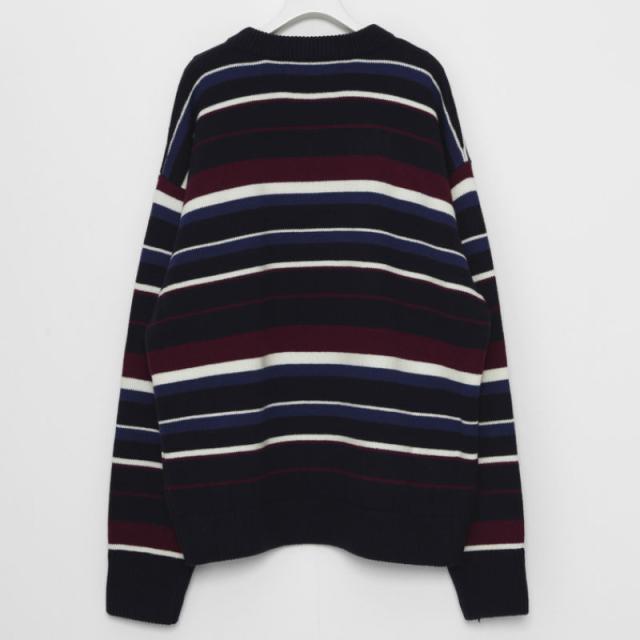 LEGENDA レジェンダ Half Zip COLOR Sweater ニット セーター ボーダー メンズ レディース カジュアル ストリート オーバー スト系 ストリート ブランド