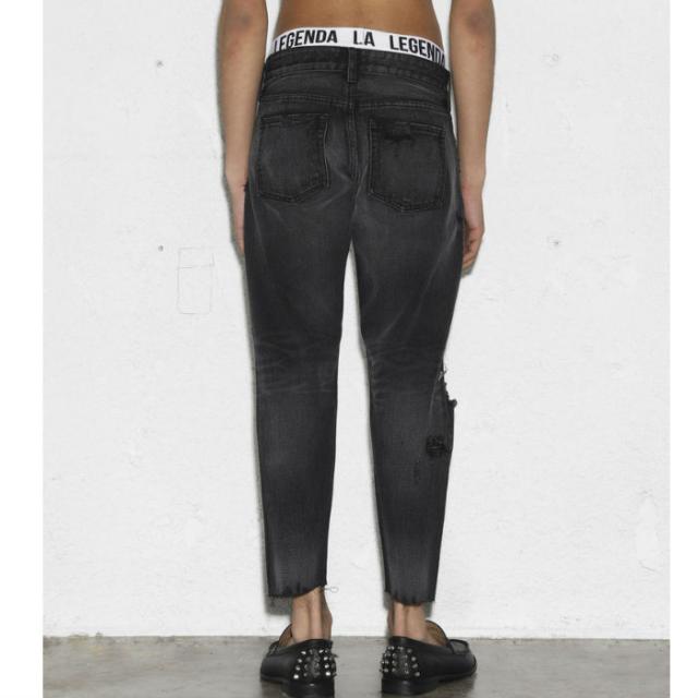 送料無料】LEGENDA.(レジェンダ) Cropped Hem Crash デニムパンツ