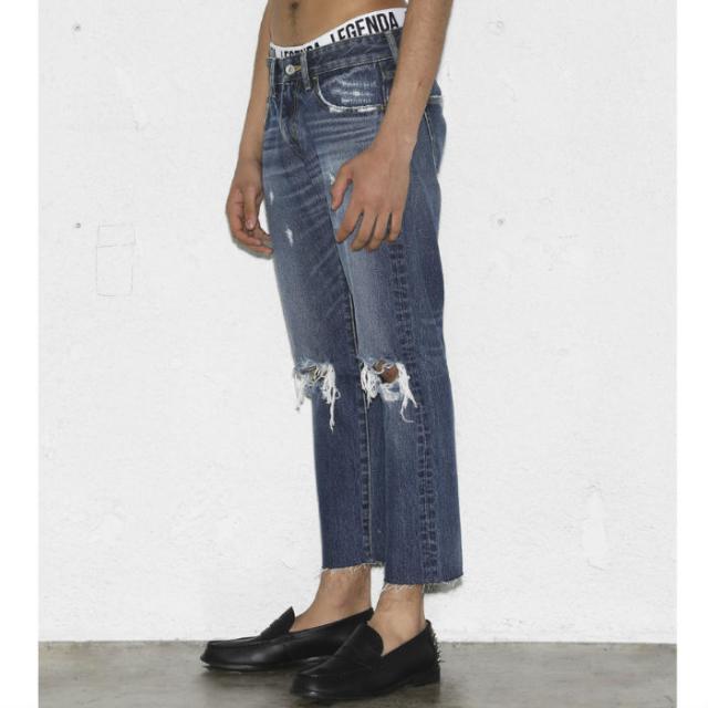 【送料無料】LEGENDA.(レジェンダ) Cropped Hem Crash デニムパンツ クロップドパンツ ジーンズ 送料無料】LEGENDA.(レジェンダ) Cropped Hem Crash デニムパンツ