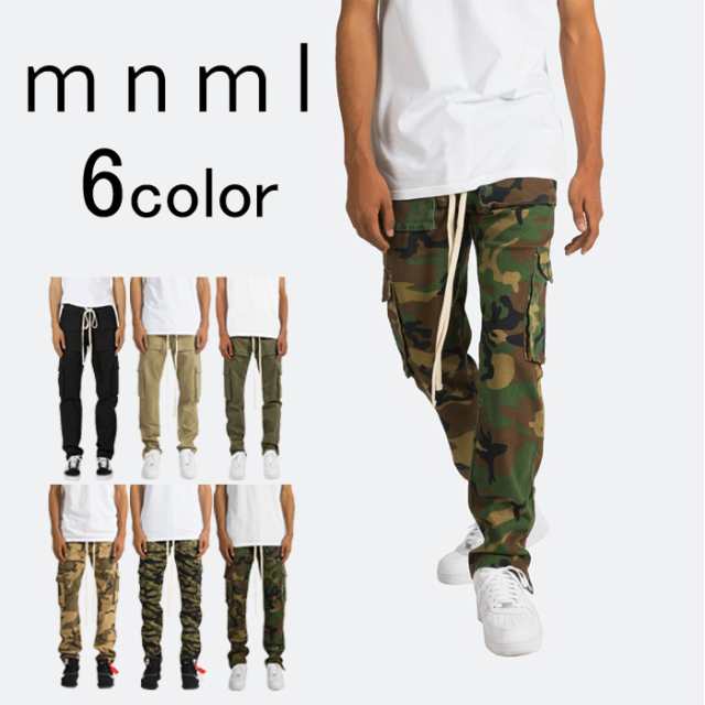ミニマル ドローコードカーゴパンツ mnml Snap Cargo Pants mnml カーゴパンツ メンズ パンツ ストリート XS S M L  XL ブラック オリーブ｜au PAY マーケット