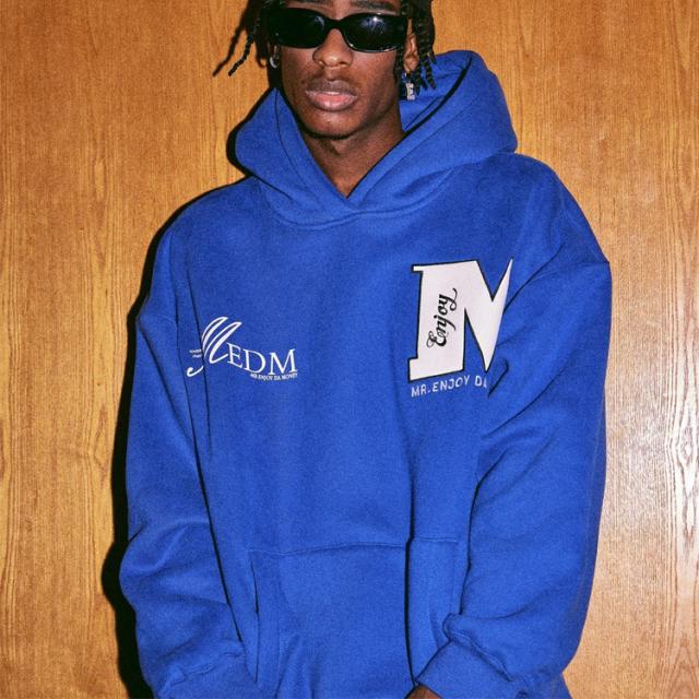 MEDM Mr Enjoy Da Money ミスター エンジョイ ダ マネー M Hoodie メンズ レディース スウェットパーカー ブランド 韓国 中国 ファッション ブルー レッド グレー_1