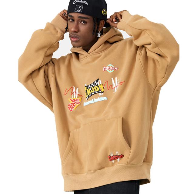 MEDM Mr Enjoy Da Money ミスター エンジョイ ダ マネー We Love Hoodie スウェットパーカー フーディー メンズ 韓国 ファッション afgk medm ベージュ ブランドの通販は 10,930円